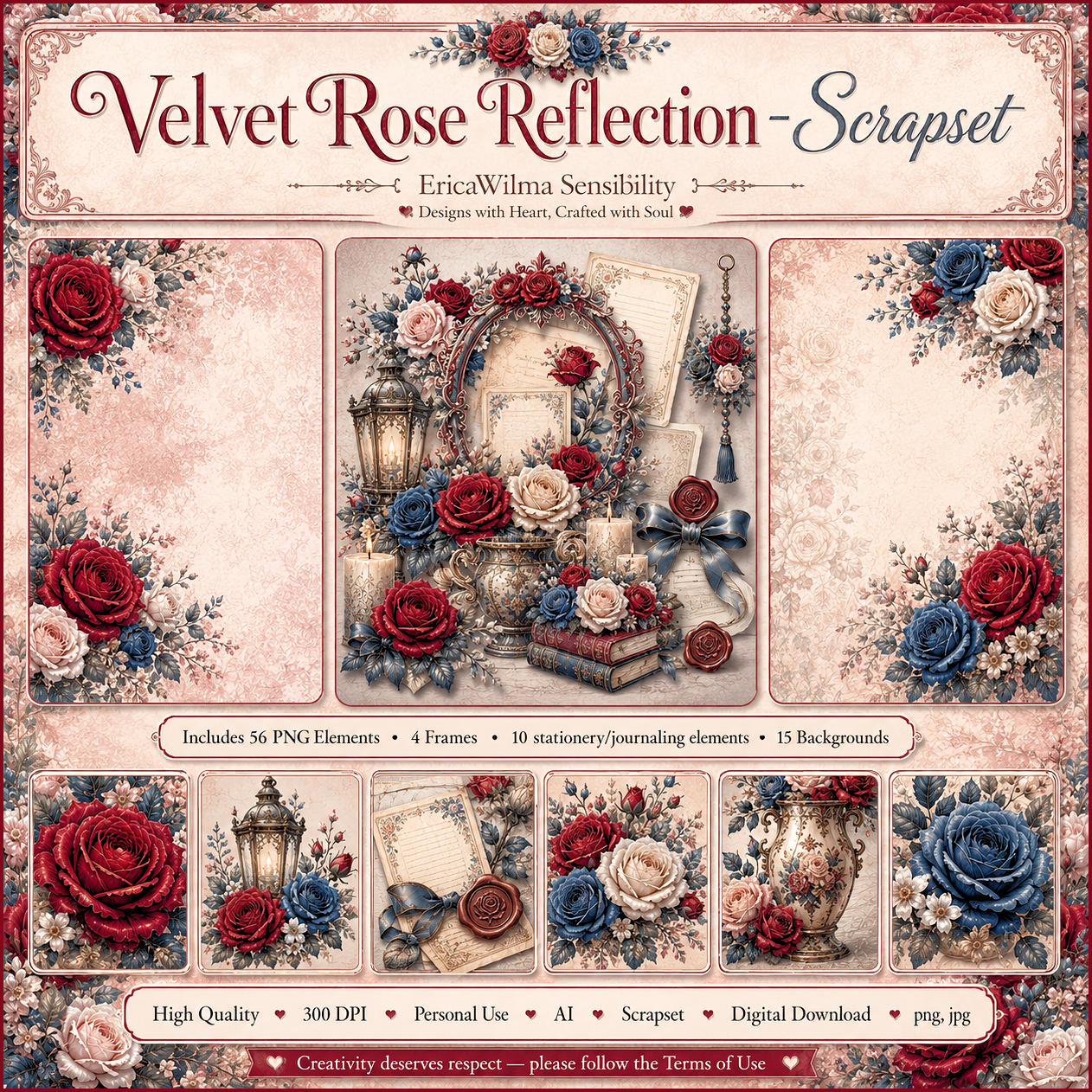 (image for) EW AI Velvet Rose Reflection - Scrapset 2026